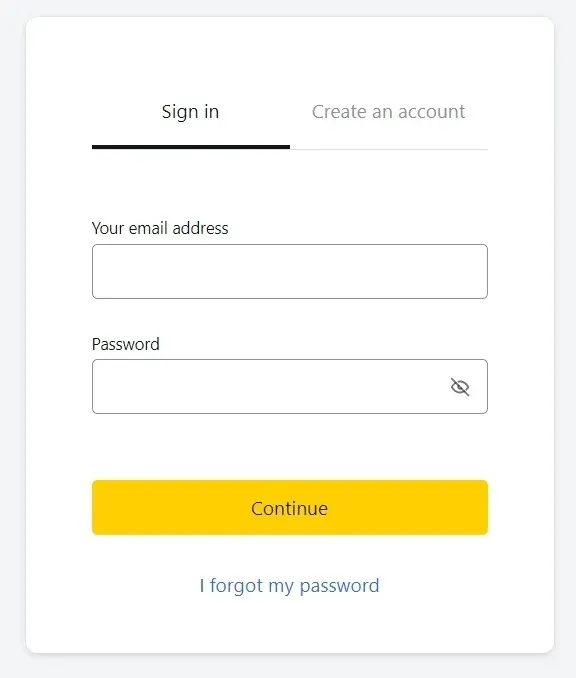 Login for Exness